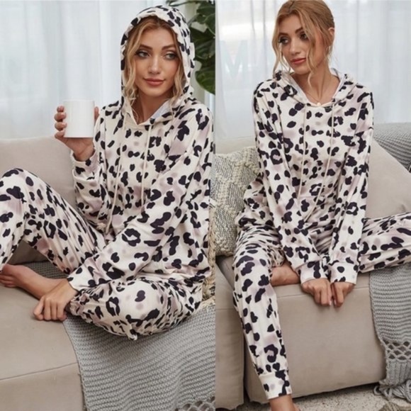 Leopard Hoodie & Pant Set